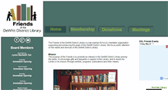 Desktop Screenshot of dewittlibraryfriends.org