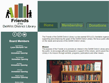 Tablet Screenshot of dewittlibraryfriends.org